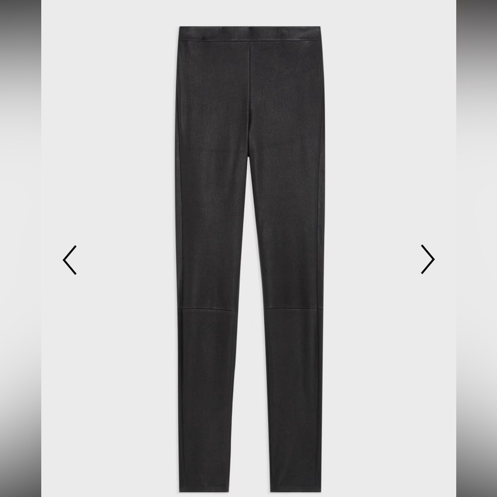 Theory Bristol Black High-Waist Legging in Leather 0